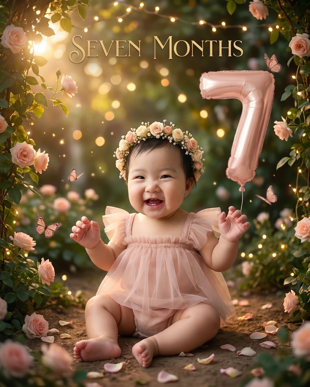 Magical baby milestone portrait example