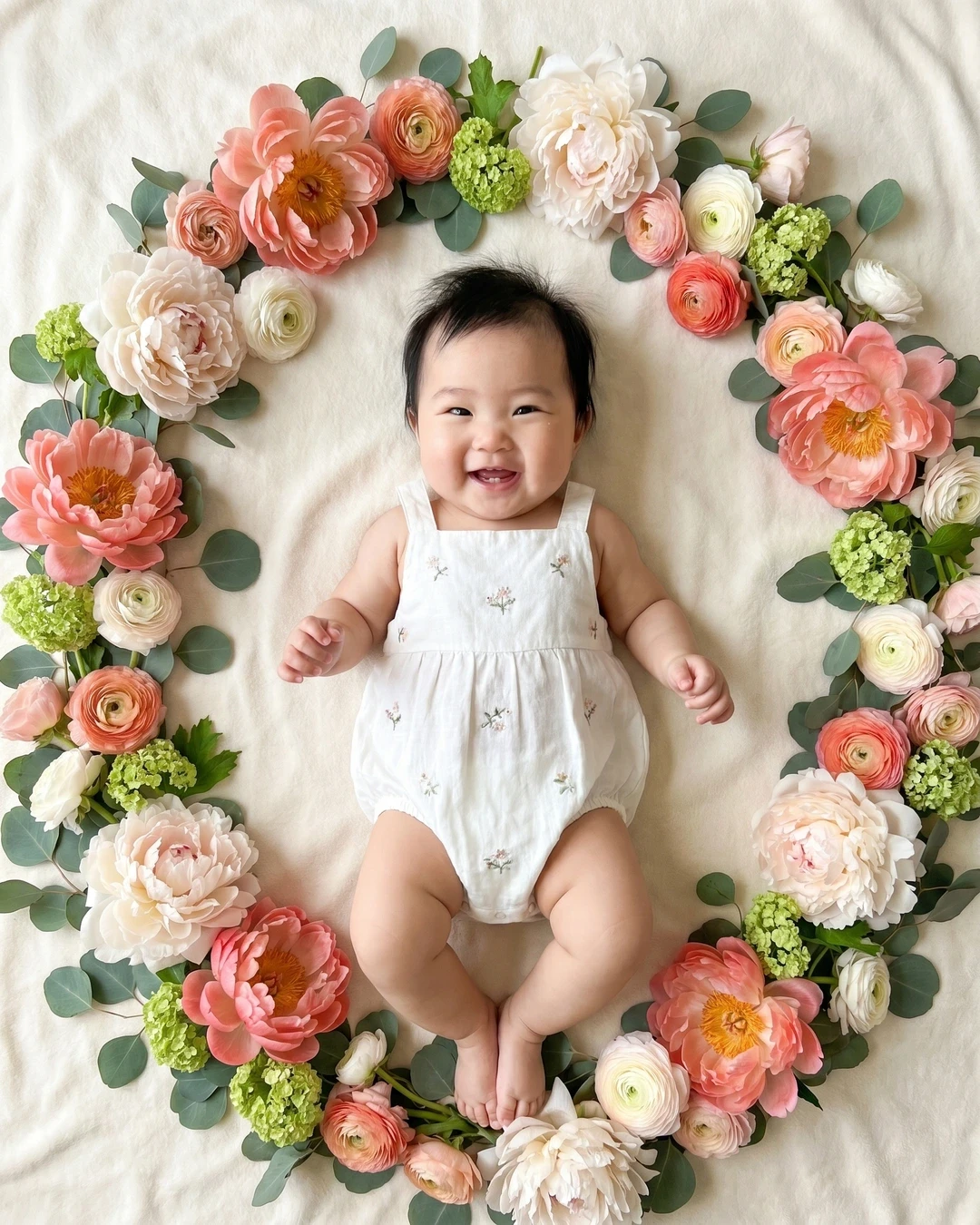 Magical baby milestone portrait example