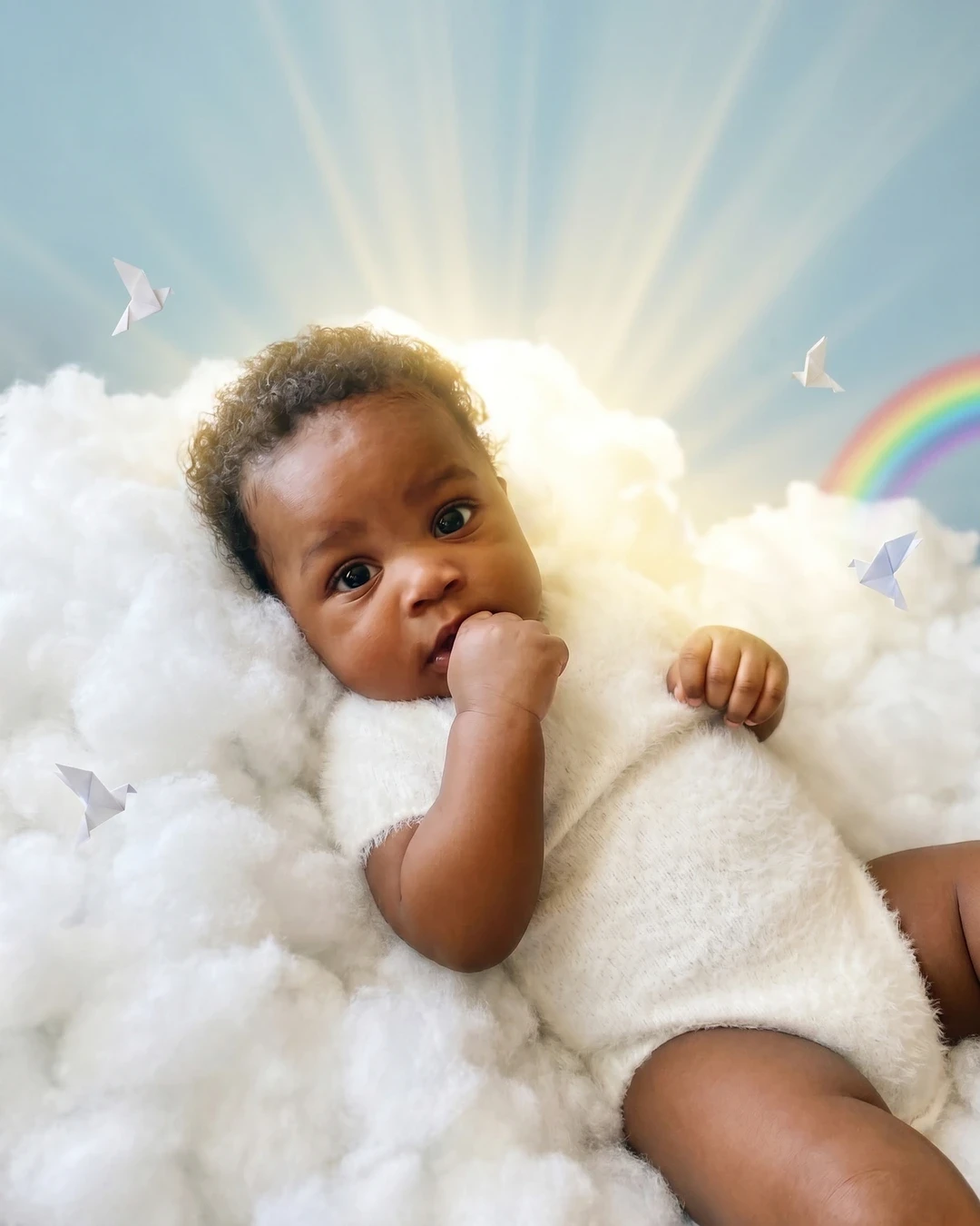 Magical baby milestone portrait example
