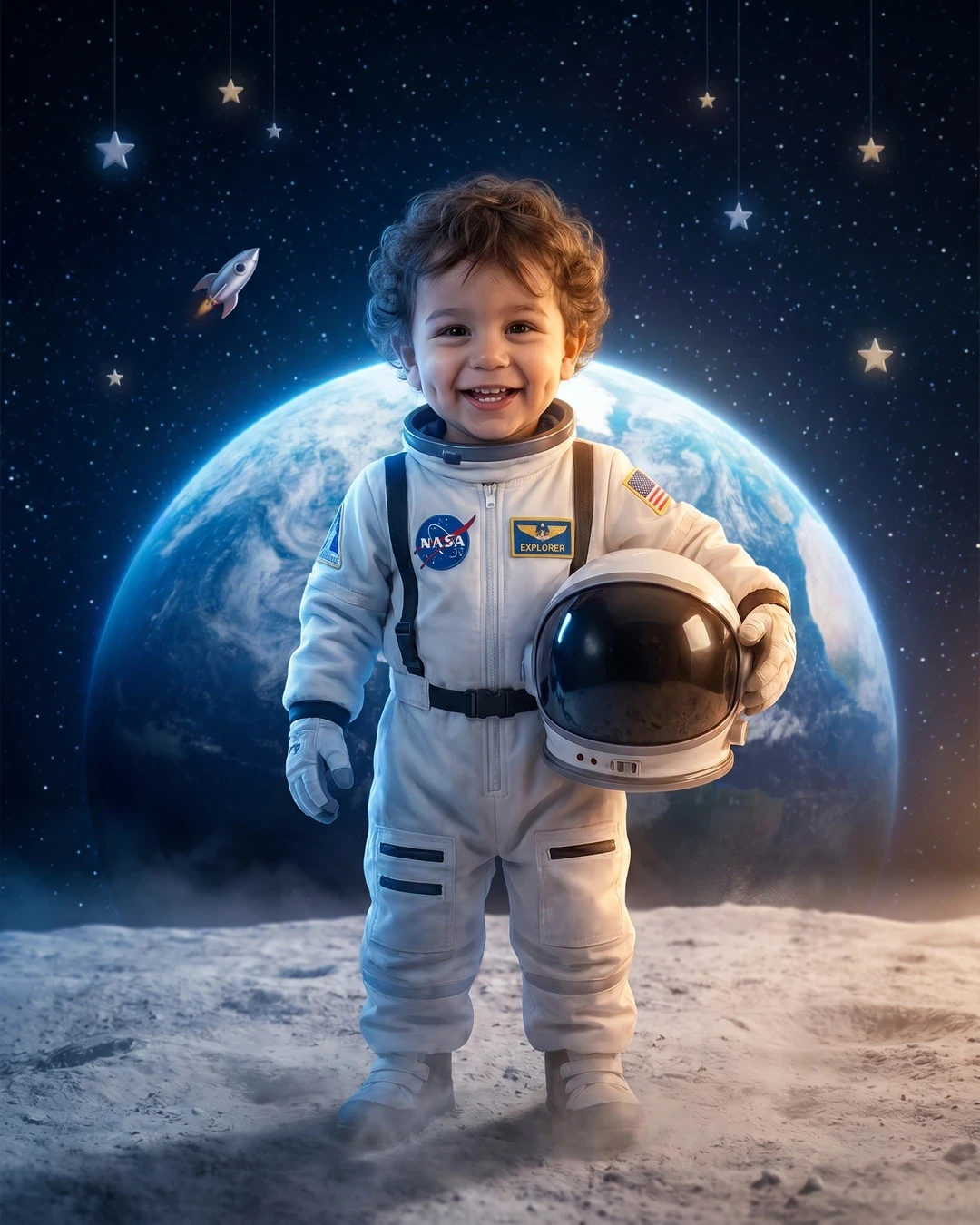 Magical baby milestone portrait example