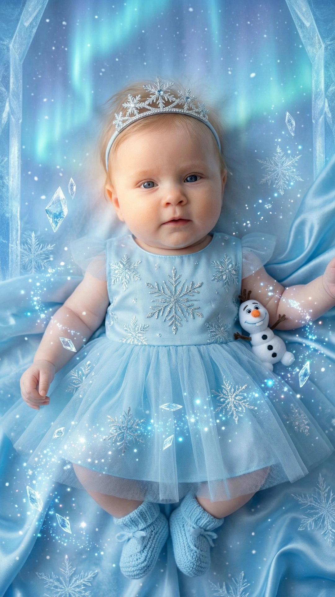 Before and after baby portrait